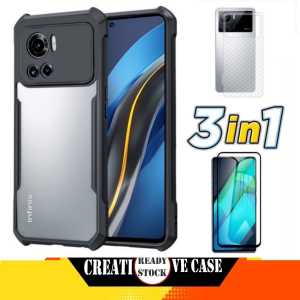 PROMO PAKET 3 INC 1 CASE INFINIX NOTE 30 / INFINIX NOTE 30 PRO / INFINIX NOTE 12 VIP 2022 Ultra Slim Shockproof Transparent Premium Softcase Anti Fall