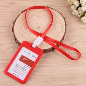 🔥พร้อมส่ง🔥 ที่ใส่บัตรทำงาน แนวตั้ง/นอน 10สี ที่ใส่บัตร + สายห้อยคอ กรอบบัตร PP กรอบใส่บัตร บัตรคล้องคอ