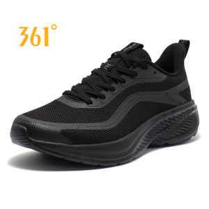 รองเท้าซัมเมอร์กีฬา361องศาสวมสบายลำลองแบบระบายอากาศรองเท้าผ้าใบสีดำวิ่ง