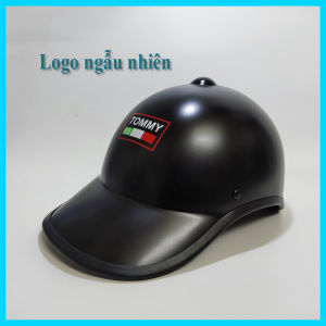 Mũ bảo hiểm xe máy màu đen bóng dáng cổ điển dành cho nam và nữ