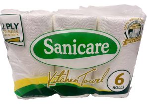 Sanicare Kitchen Towel Paper 2-Ply 6-Rolls