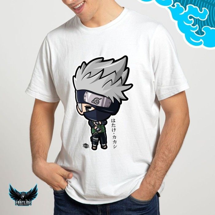 💥 【HOT】 KAOS ANIME NARUTO CHIBI KAKASHI HATAKE T SHIRT DISTRO EASTLINE ...