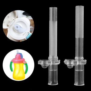 หลอดกันสำลักสำหรับทารกหลอดดูดกันหกแบบหุ้มฉนวนสำหรับให้อาหารเด็กทารกแก้วหัดดื่มของเด็กทารกหลอดซิลิโคน