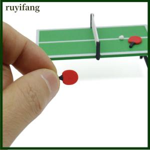 ruyifang 1:12 Dollhouse Miniature Table Tennis Table W Table Tennis Racket Model Decor Toy Doll House Accessories