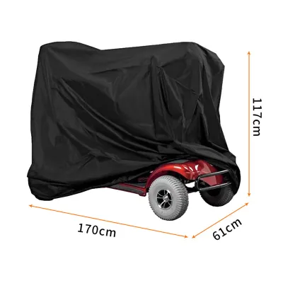 Waterproof Golf Cart Cover Universal Four Wheels E-bike Cover Black