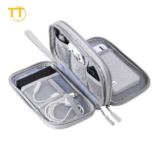 Tri-Town Double Layer Travel Organizer Pouch Portable Cable Storage Gadget Organizer Waterproof Electronics Organizer Charger Bag