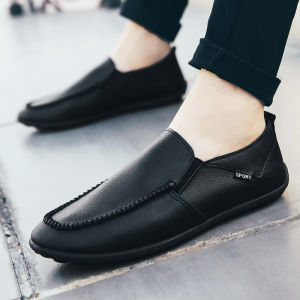 New Spring And Summer MenS Loafers Casual Leather Shoes For Middle-Aged And Elderly Slip-On Cloth Shoes