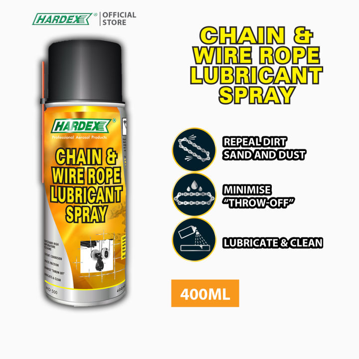 HARDEX Chain and Wire Rope Lubricant Spray 400ml (HD500) Lazada