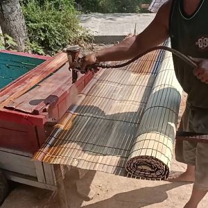 Tirai bambu krey bambu L200cm T200cm finishing mengkilap