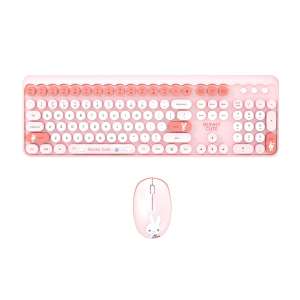 Bàn phím chuột không dây Wireless 2.4G hồng dễ thương MOFII Zero Bunny Cute Lovely Hello Bear Baby Bear Geezer M3