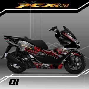 Decal stiker variasi motor Honda pcx150/160 fullbody