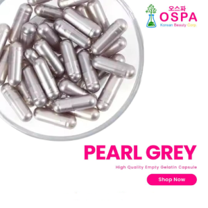 1000pcs Size 0 Pearl Grey Color OSPA High Quality Empty Gelatin Capsule Gel