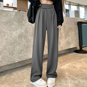 Womens plus size spring and autumn trousers slimming suit pants wide leg pants