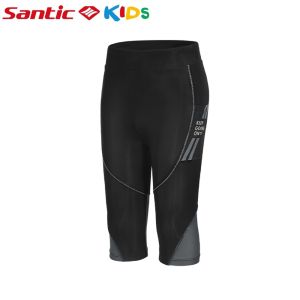 Santic Kids Cycling Shorts Boy Girl Breathable Balance Training Sports Running Bike 3/4 Pant No Padded