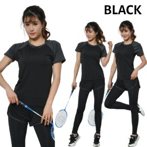 VERENA Sportswear Women Thin Tight (Short Sleeve T-Shirt + Legging) Ladies Fitness Yoga Gym Running Workout Sports Clothing Ready Stock 603401 - Verena Borong