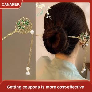 【CANAMEK】 Cổ Điển Trung Quốc Hoa Fringe Tóc Sticks Thời Trang Nữ Kim Loại Kẹp Tóc Dính Tóc Tóc Trang Trí Đồ Trang Sức Phụ Kiện