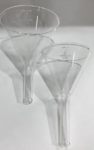 กรวยกรองแก้ว Glass Filter Funnel ขนาด 125 mm 150 mm แก้วหนา boro 3.3
