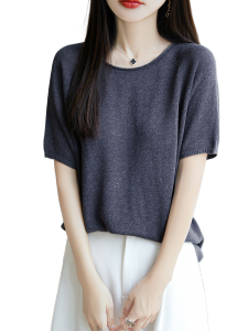 Women Summer Linen Cool T-shirt Slash Neck Light Breathable Anti-wrinkle Tee Basic Model Tshirt Skin-friendly Short Sleeve Tops2026