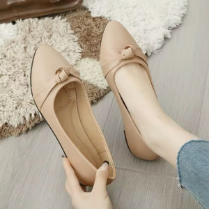 HOU Korean Fashion Design Doll Shoes  For Women Comfortable Black Shoes  Doll Shoes  #A-70