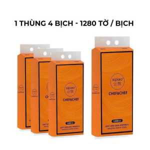Combo 4 Bịch Khăn Giấy rút treo tường màu cam Sipiao
