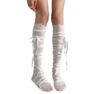 Thời trang của phụ nữ trên đầu gối vớ Strappy cao tới đùi vớ màu trơn cao tới đùi vớ bốt dài Vớ Quà Tặng