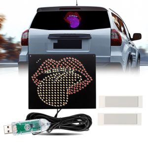 YONIT Creative Car LED Decorative Lights Self-adhesive Dynamic Lip Tongue Car Light Playful Warning Light Car Window Ambient Light Car Supplies