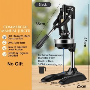 ArcticBreeze Heavy Duty Manual Fruit Press Citrus Juicer Lemon Orange Vortex High Quality Juicer For Kitchen Use Sturdy Wear Resistant Fruit Presser