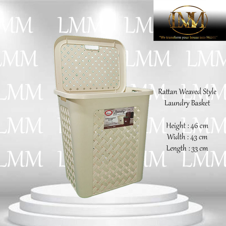 Laundry Baskets UNIPLUS Rattan Weaved Hampers Clothes Bin Laundry