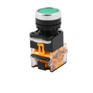 Red/Green flat button - self-locking upgraded LA38-11BN button switch jog circular BNZS switch 22MM