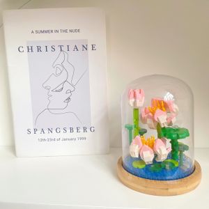 ตัวต่อดอกไม้ DIY บล็อกตัวต่อดอกไม้ ตัวต่อ ดอกไม้ DIY ดอกทานตะวัน พร้อมฝาครอบ ดอกลิลลี่สีขาว ดอกคาร์เนชั่น