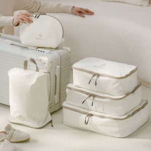 HUYAN Không thấm nước Túi đựng đồ du lịch Chống bụi Sức chứa lớn Túi đựng quần áo Vali Di động Tiết kiệm không gian Túi Đựng Hành Lý quần áo Dành cho gia đình