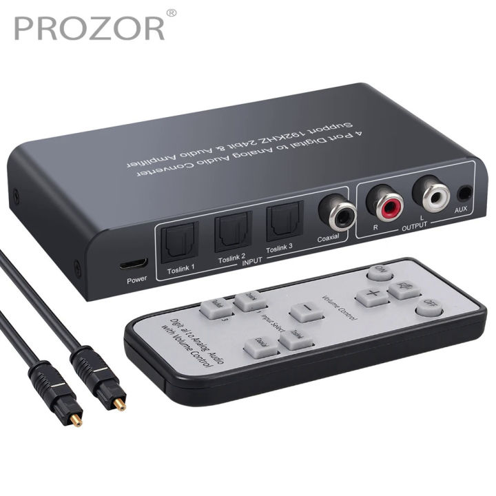 PROZOR 3 Optical SPDIF Toslink 1 Coaxial Toslink Switch Digital to og