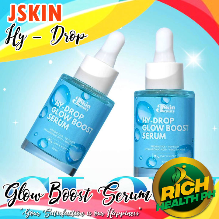 Jskin Beauty Hy-Drop Glow Boost Serum 30mL Probiotics, Peptides ...