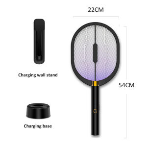 3 In1 Electric Mosquito Swatter Summer Insect Fly Bug Zapper USB Rechargeable with UV Lamp Radiationless Handheld Mosquito Killer Lamp