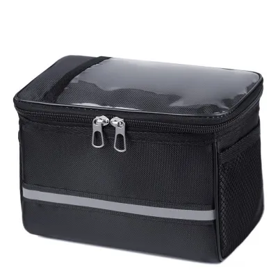 Durable Waterproof Cycling Handlebar Bag with Large Capacity and Adjustable Strap