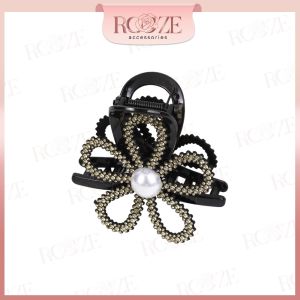 Jedai Rambut Cepol Bunga Berlian Premium Jepitan Elegan Permata Wanita Korean Blink Fashion Style