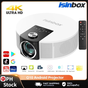 Optoma 2024 Projector Q10 15000 Mini Portable Wireless TV Integrated Free TV Watching 4K Ultra HD True 1080P LED Projector with Wifi and Bluetooth Projecter 1920 * 1080P Home Office Classroom Focus Button Calibrat