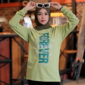 NARAGU - ATASAN KAOS LENGAN PANJANG WANITA HIJAB / ATASAN WANITA / KAOS SERAGAM / KAOS SENAM / KAOS SEPEDA / KAOS HIJAB BEAR PREMIUM QUALITY WARNA SAGE