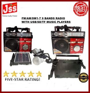 JSS RADIO WITH SOLAR FM/AM/SW1-7 9 BANDS RADIO WITH USB/SD/TF MUSIC PLAYER EPE FP-1625ULS (ORIGINAL)