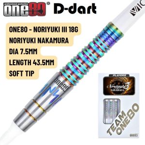 ONE80 SOFT TIP DART - 18G/20G NORIYUKI III SIGNATURE DARTS CHAMELEON SOFT DARTS NORIYUKI 3
