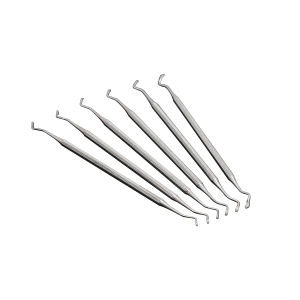 6Pcs/set Dental Excavators Teeth Whitening Restoration Spoons Dentistry Treatment Plaque Removal Instruments Tools