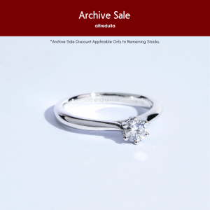 Alfredulla M 0.30ct Round Tiffset Moissanite Ring