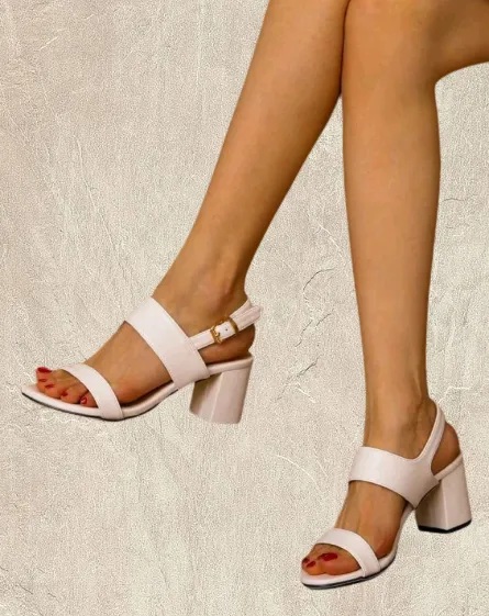 H&M White Braided double strap Heel Sandals | Strap heels, Sandals heels,  Heels