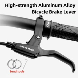 2PCS Bicycle Aluminum Alloy Brake Handle Road Ergonomic Brake Lever Set with Micro-Adjustment & Complete Cable/Housing for MTB Road Cycling
