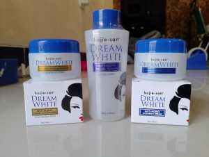 Kojie San Paket Dream White Anti Aging 3IN1 / Kojiesan Dream White Anti Penuaan / TONER 100ml / CREAM SIANG & MALAM 100% ORI BPOM