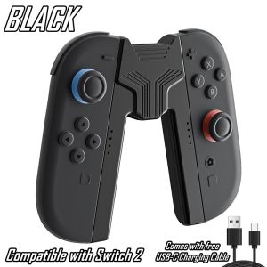 Nintendo Switch Joy-Con Charging Grip for Switch OLED and Switch 2 - Play While Charging - Red and Blue Joy-Cons - Black Grip - Fast Delivery & Customer Support - Singapore Seller