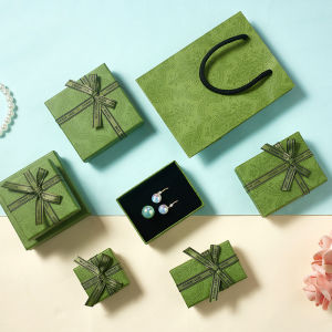 Ginca Kraft Paper Drawer Jewelry Box For Ring Earring Necklace Bracelet Organizers Storage Cardboard Gift Boxes Packaging Supplies