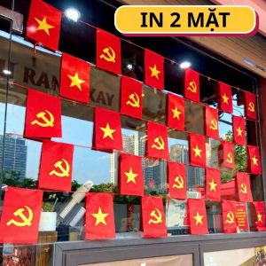 [2/9] Cờ Tổ Quốc To - Cờ đỏ sao vàng Quốc Kỳ Việt Nam 08m x 1.2m treo Quốc KhánhKhai Giảngđường phốcơ quan