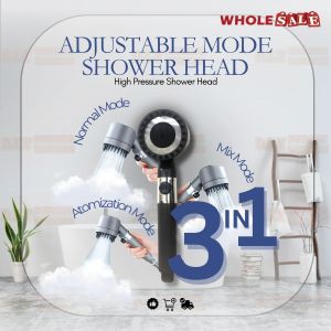 Pressurized Multi Mode Shower Head Handheld Unmatched Comfort and Efficiency / Pancuran Air Kepala Tekanan Tinggi