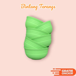 Paket Mangkok Plastik 12 Pcs – Warna Oren Cerah | Ringan & Awet